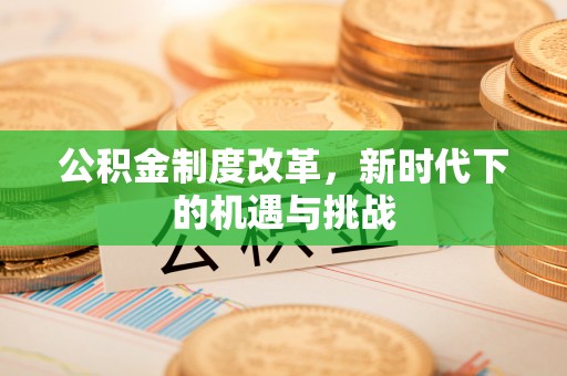 河西公积金制度改革，新时代下的机遇与挑战